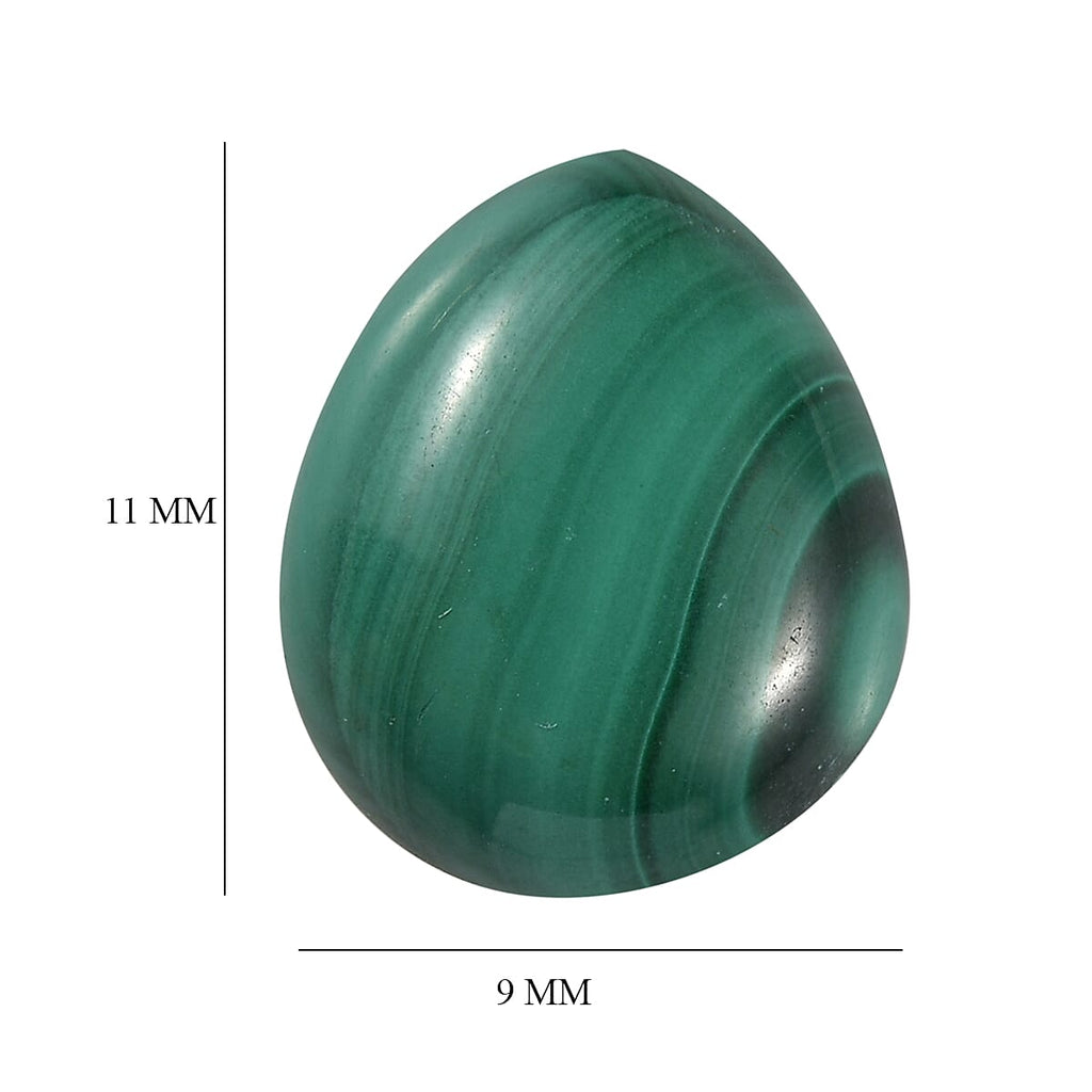 Malachite Pear 11x9 mm