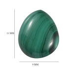 Malachite Pear 11x9 mm