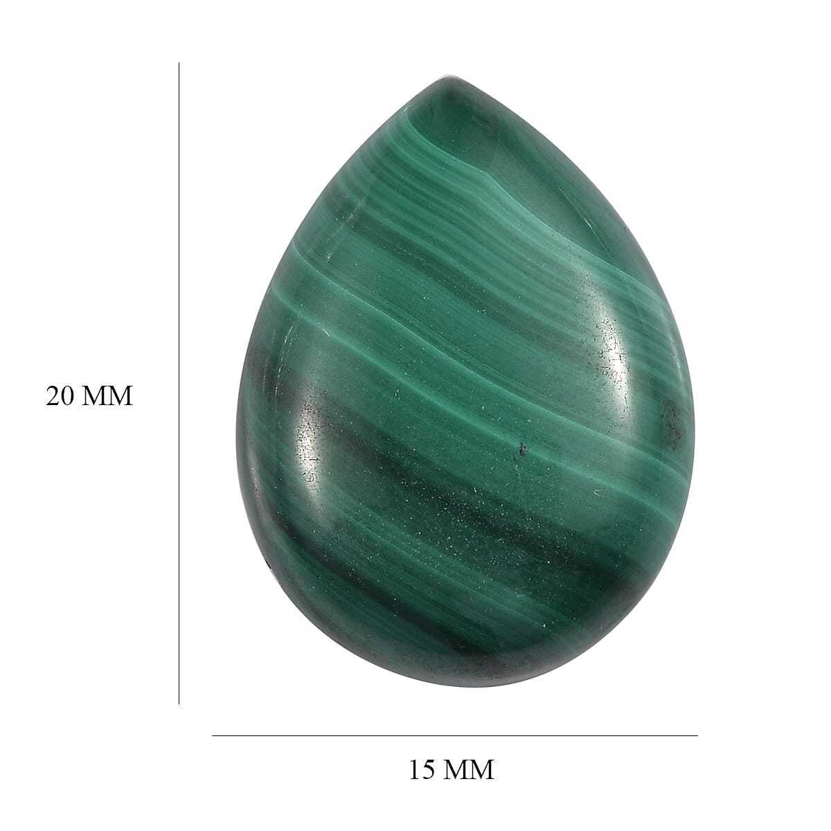 14.92 Ct. Malachite Loose Gemstone in Pear Shape 8062334 3