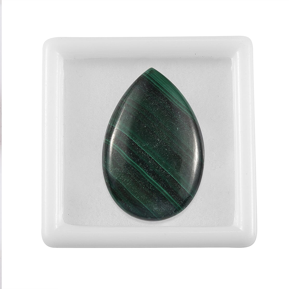 34.96 Ct. Malachite Loose Gemstone in Pear Shape 8062335 3