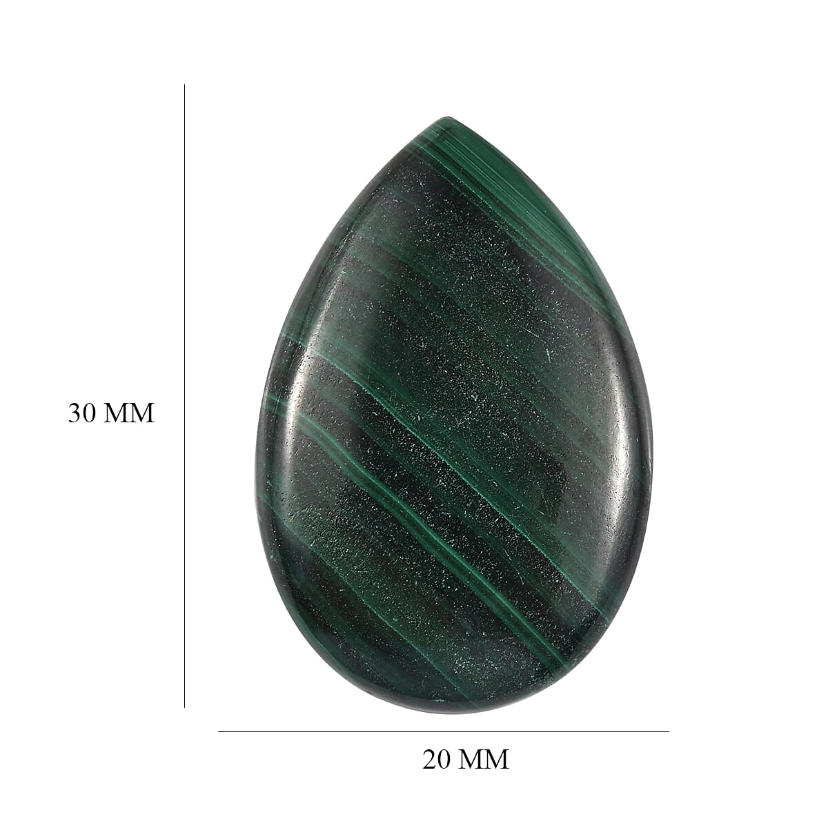 34.96 Ct. Malachite Loose Gemstone in Pear Shape 8062335 4