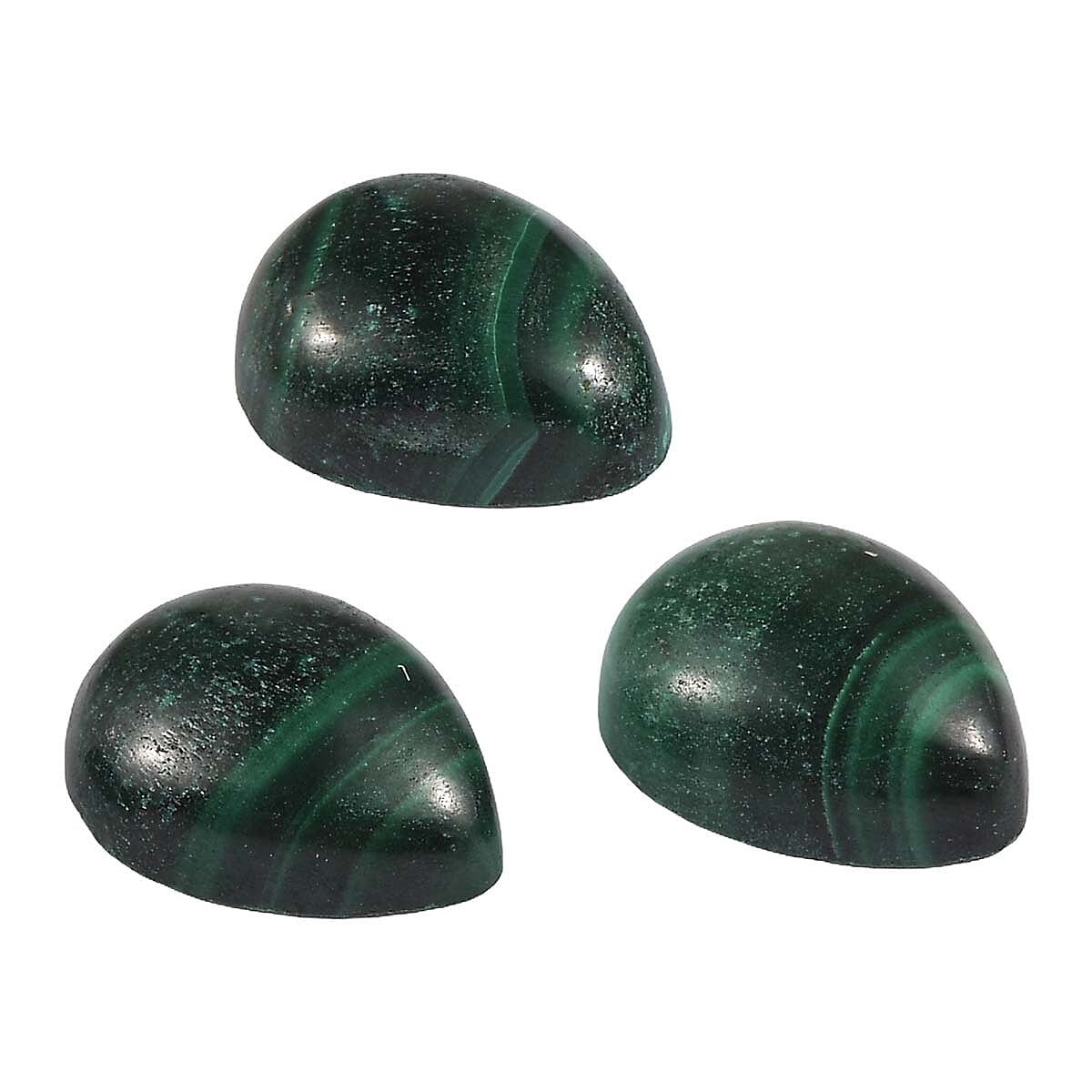 Set of 3 Malachite Loose Gemstones in Pear Shape 3.38 Ct. 8062352 1