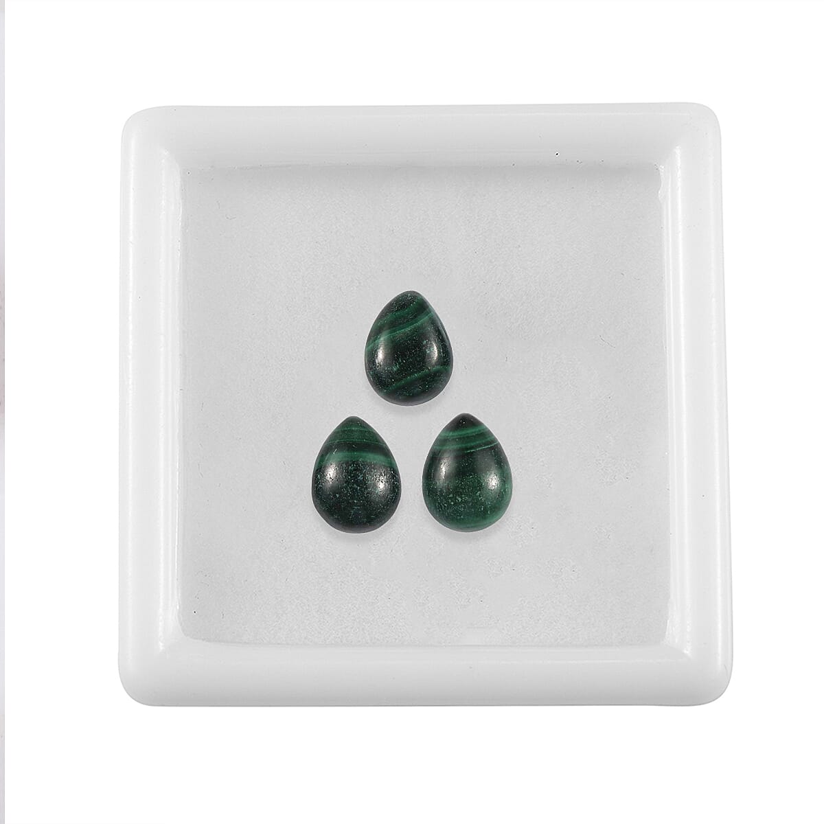 Set of 3 Malachite Loose Gemstones in Pear Shape 3.38 Ct. 8062352 2