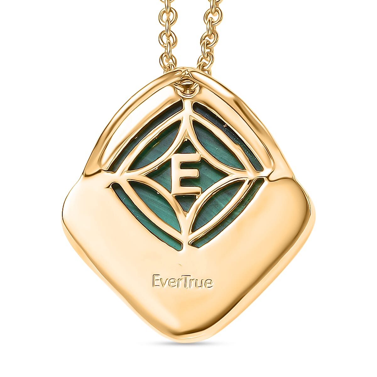 Malachite Pendant with Chain (Size 20) in Yellow Gold Plated 11.11 Ct. 4416741 5