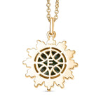 Malachite Pendant with Chain (Size 20) in Yellow Gold Plated 8.66 Ct.