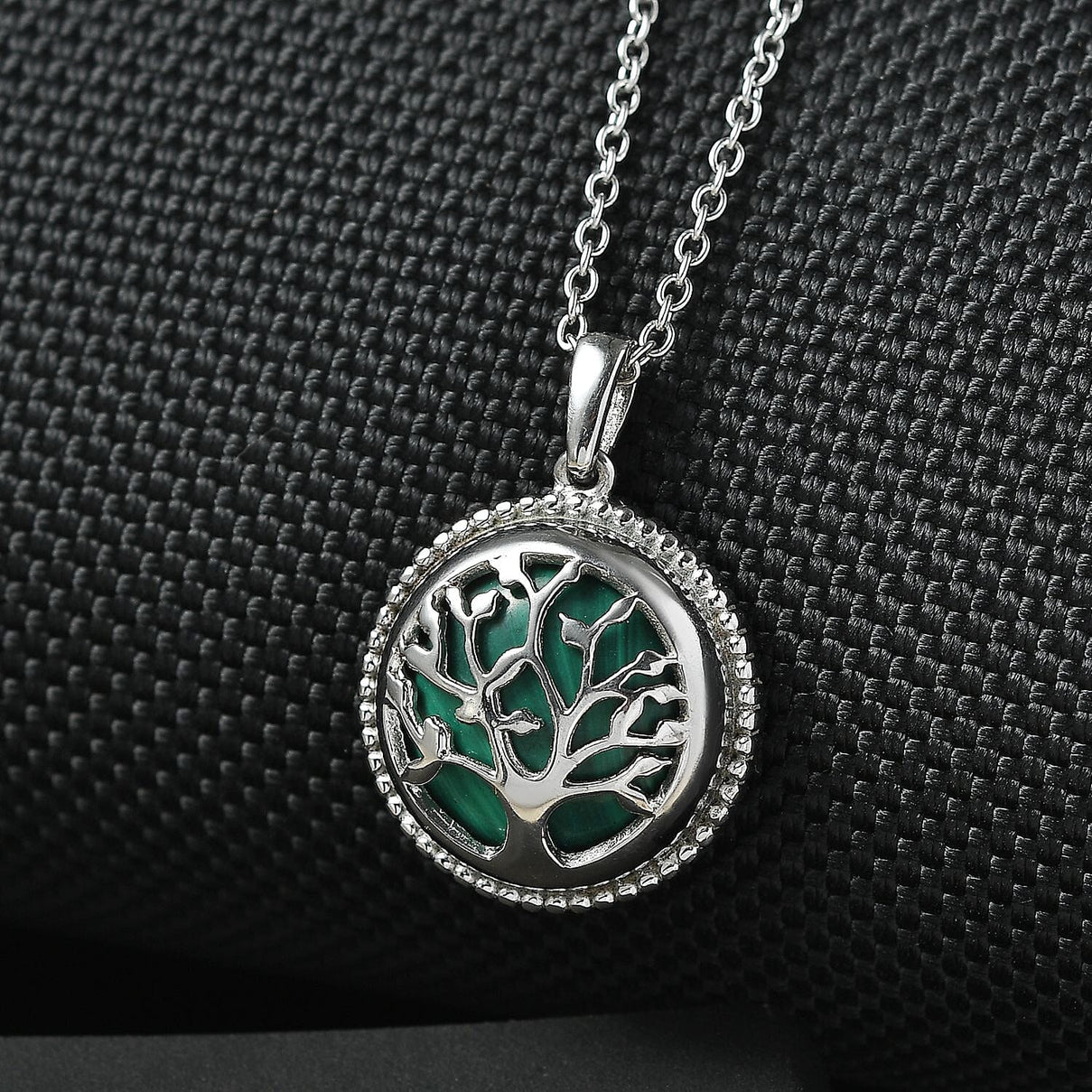 Malachite Tree of Life Pendant with Chain (Size - 20) 14.00 Ct. 4315998 3