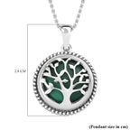 Malachite Tree of Life Pendant with Chain (Size - 20) 14.00 Ct.