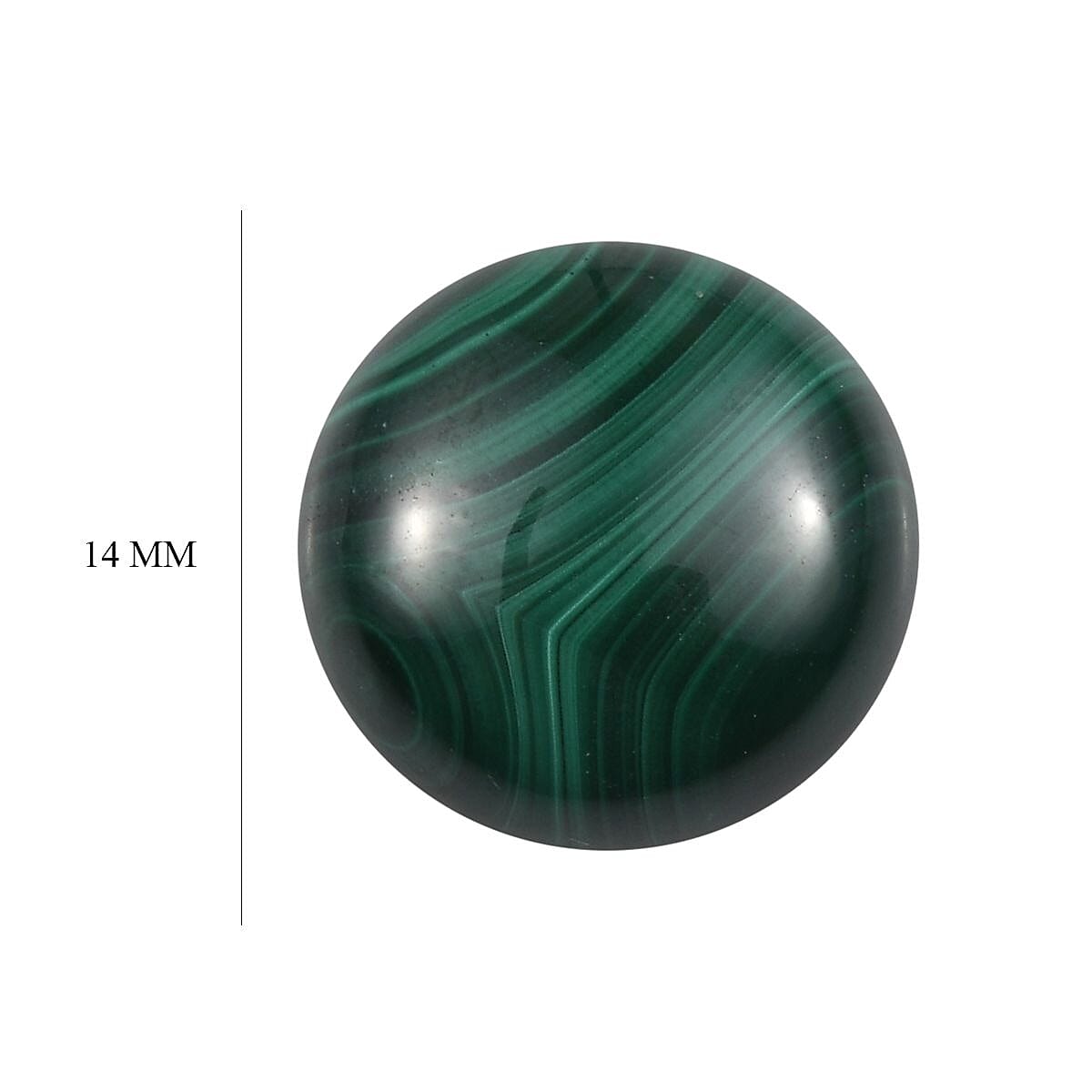 Malachite Loose Gemstone in Round Shape (14 mm) 8025746 4