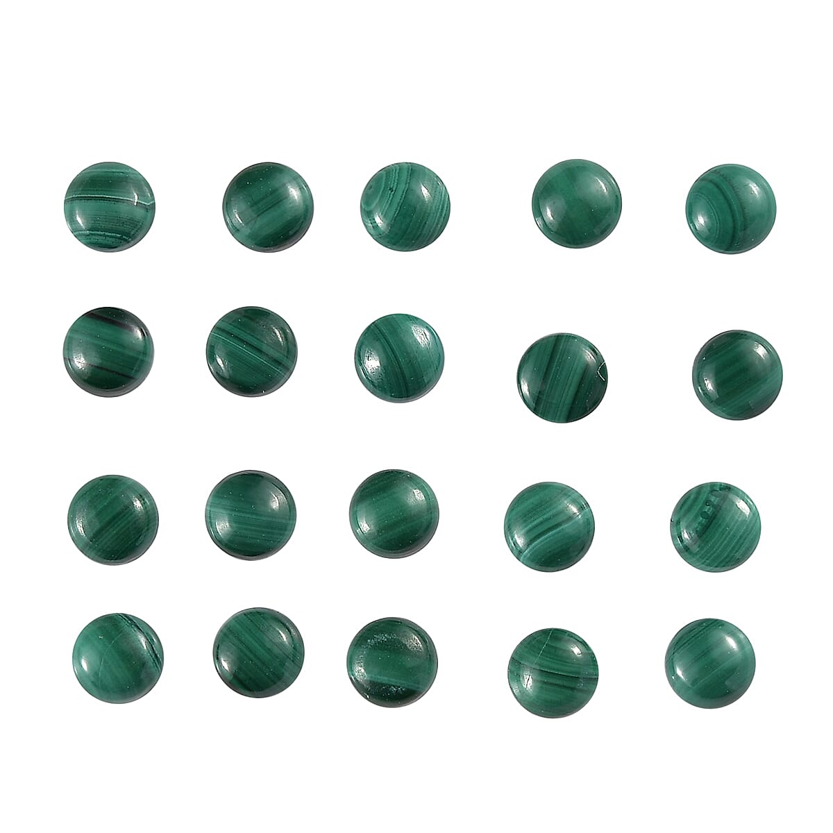 Set of 20 Malachite Loose Gemstones in Round Shape (3.0mm) 7814396 0