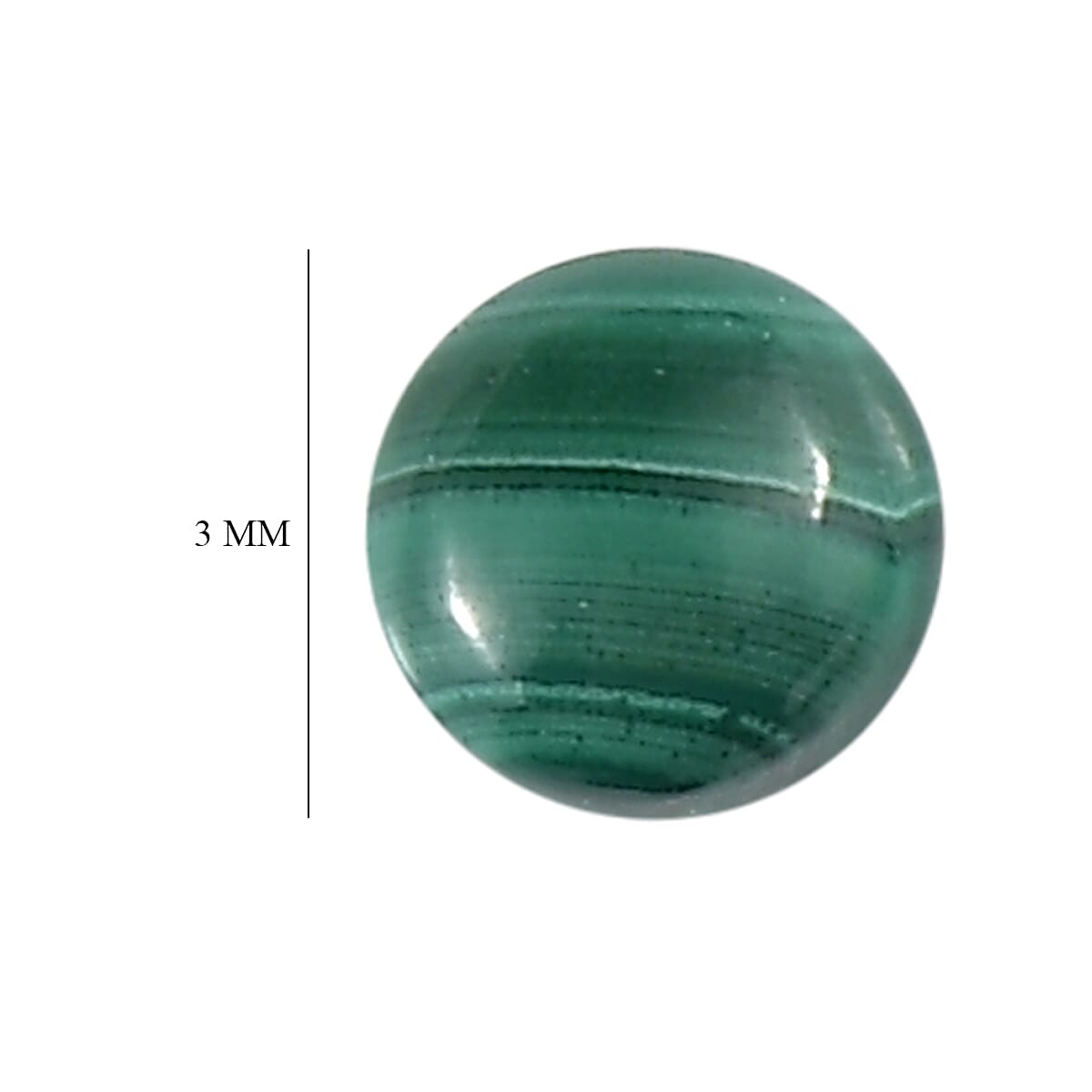 Set of 20 Malachite Loose Gemstones in Round Shape (3.0mm) 7814396 5
