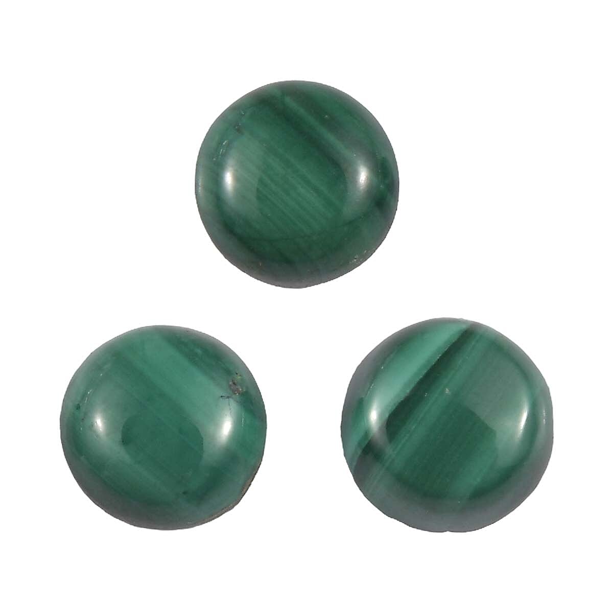 0.87 Ct. Set of 3 Malachite Loose Gemstones in Round Shape 8062356 0