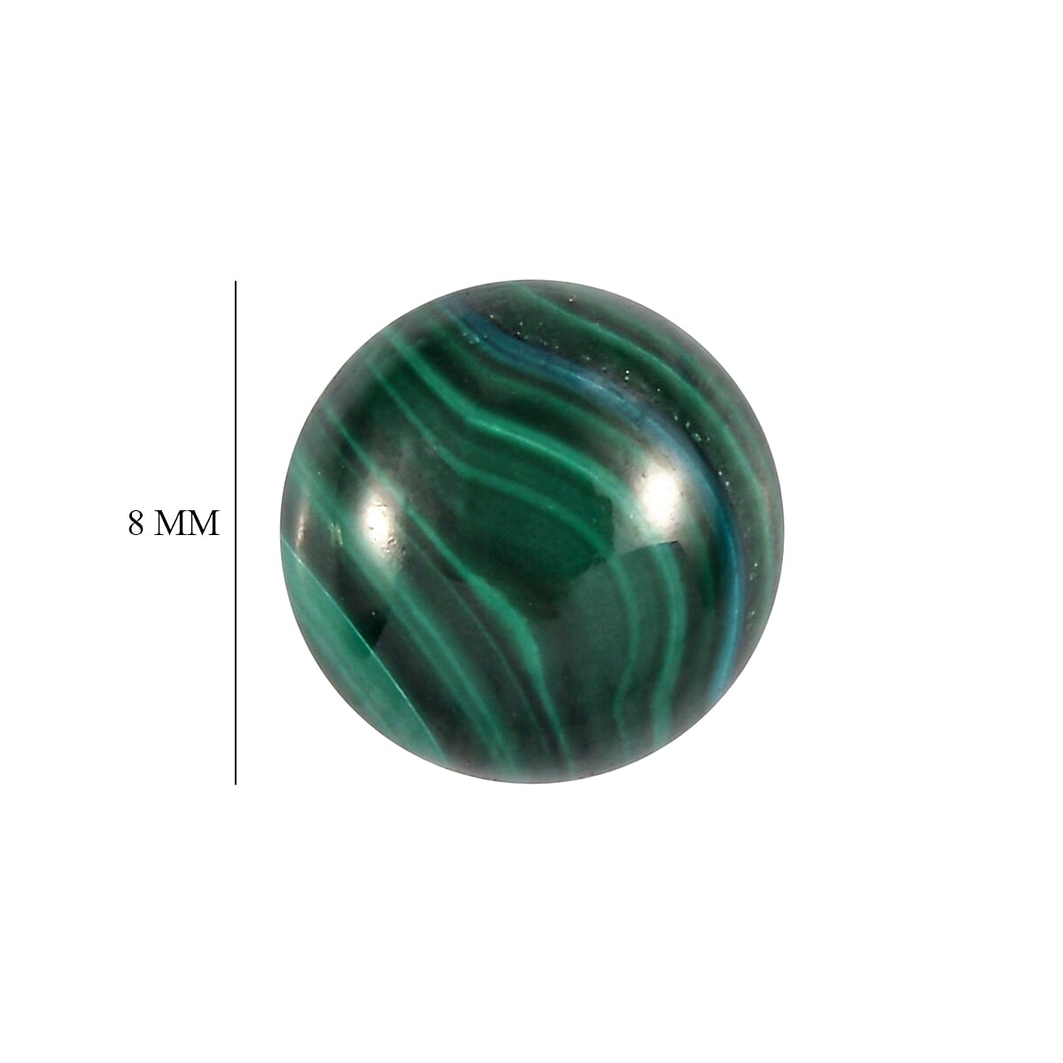 Malachite Round 8 mm Gemstone, 2.36 Ct 8511651 5