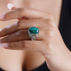 Malachite Solitaire Ring 11.191 Ct.