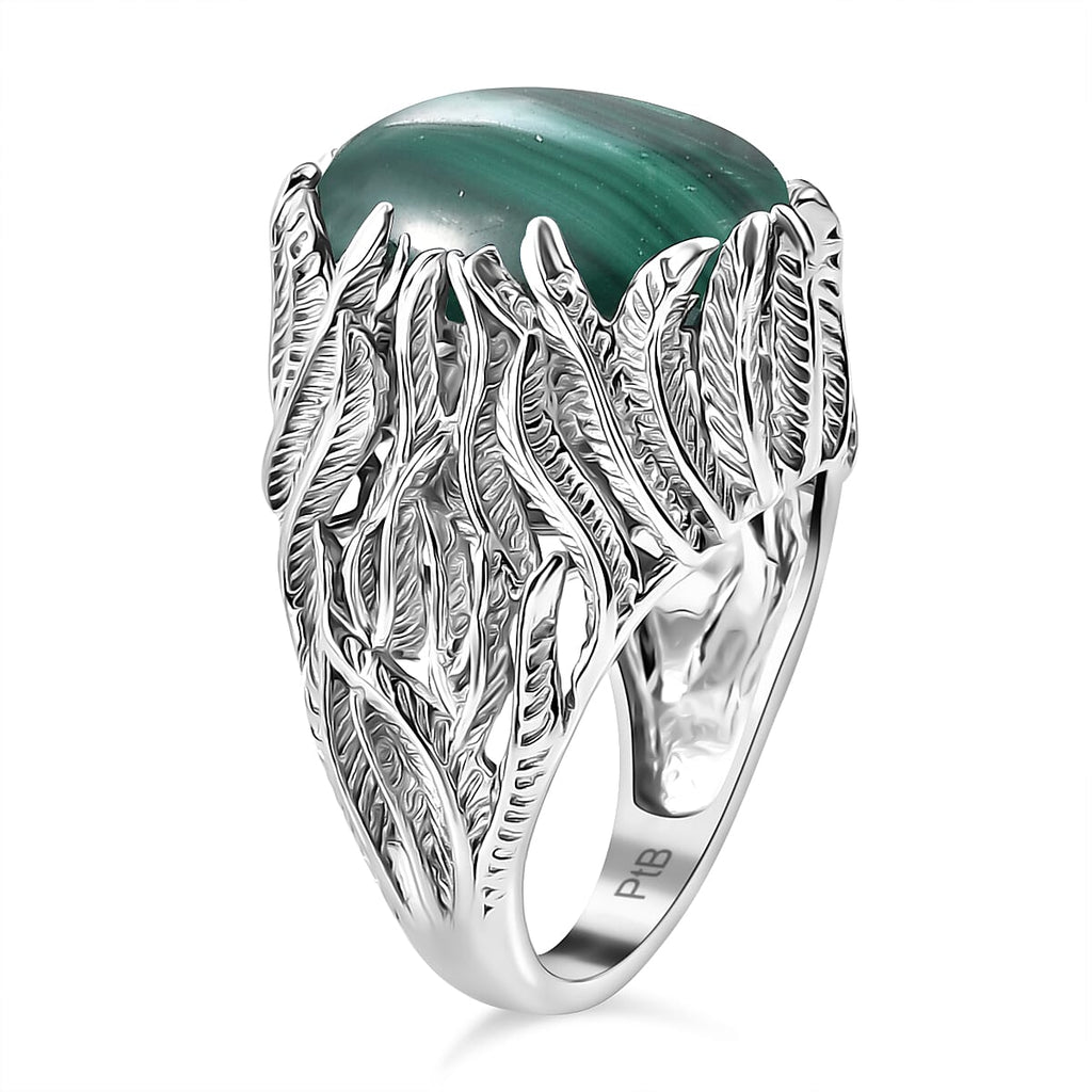Malachite Solitaire Ring 11.191 Ct.