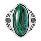 Malachite Solitaire Ring 14.36 Ct