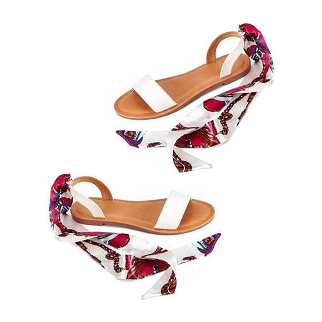 Manchester Closeout Chiffon Sandal - White 8948578 0