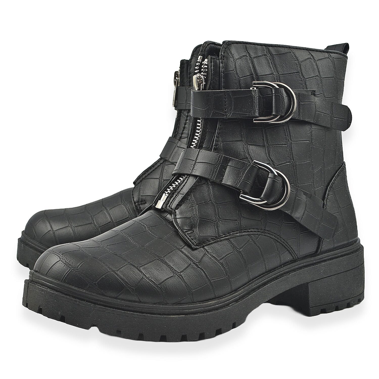 Manchester Closeout Front Hike Zip Boots - Black 7175982 0