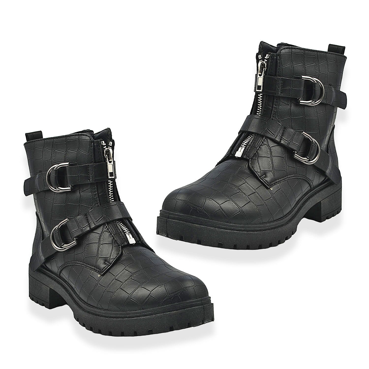 Manchester Closeout Front Hike Zip Boots - Black 7175982 1