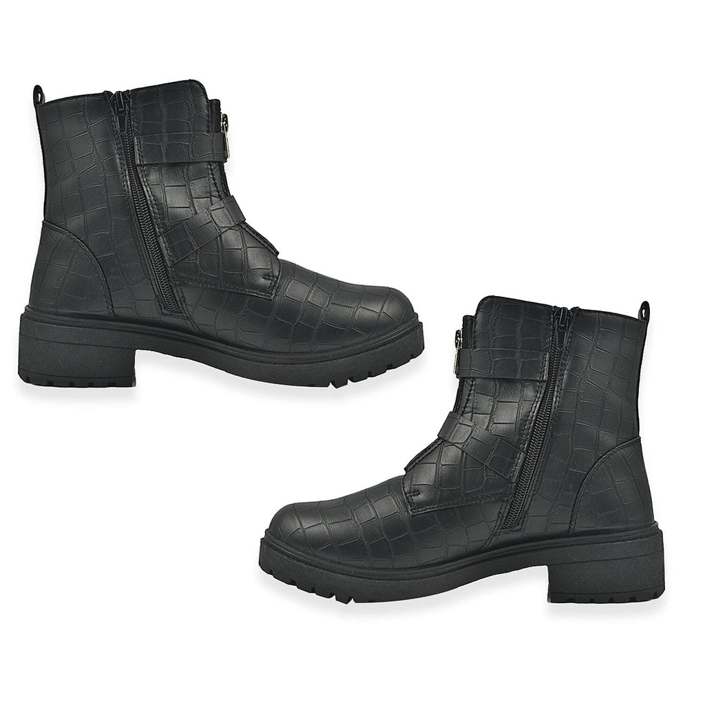 Manchester Closeout Front Hike Zip Boot (Size 4) - Black