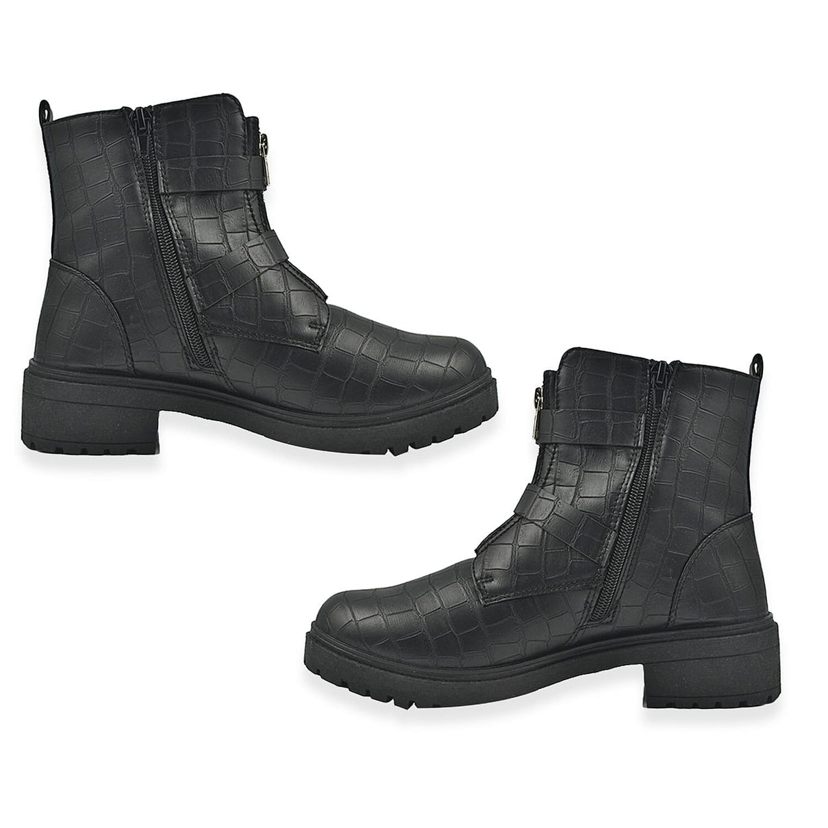 Manchester Closeout Front Hike Zip Boots - Black 7175982 2