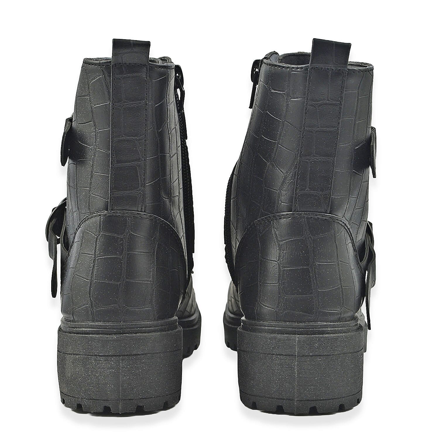 Manchester Closeout Front Hike Zip Boots - Black 7175982 5