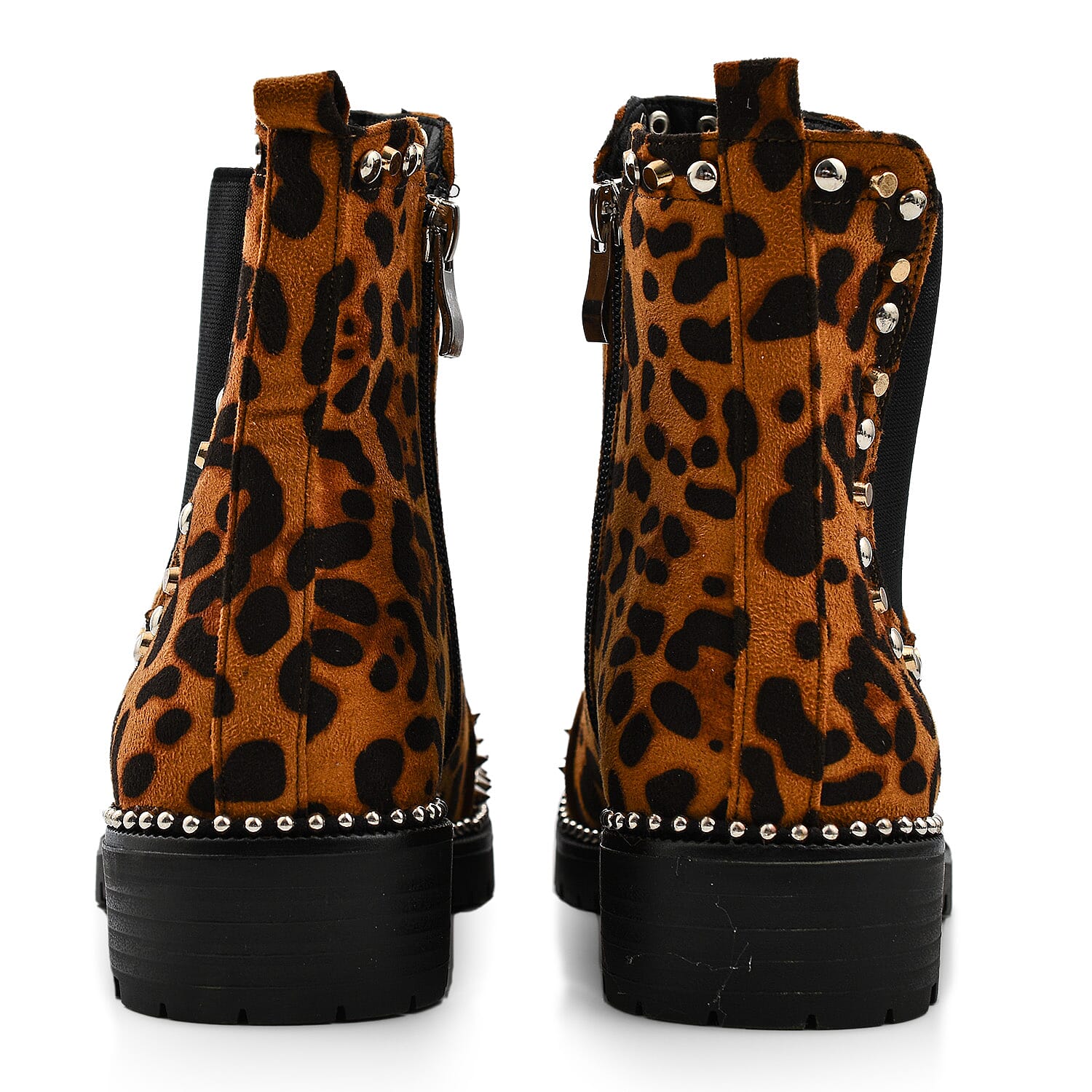 Manchester Closeout Leopard Print Pull on Ankle Boots 7275004 7