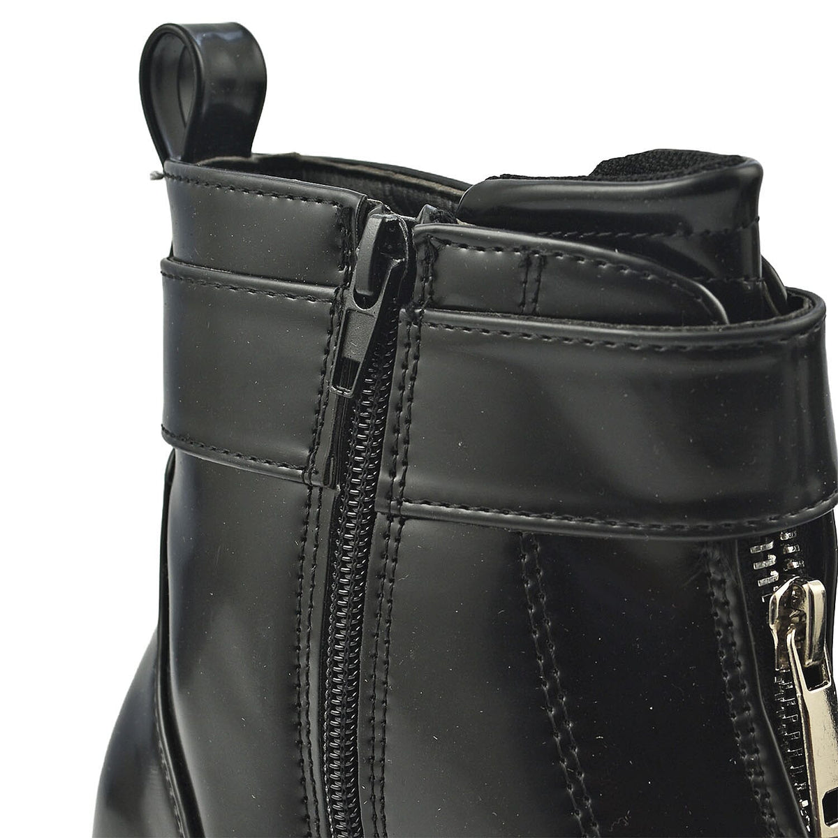 Manchester Closeouts Buckle Seam Zip Boots - Black 9030748 3