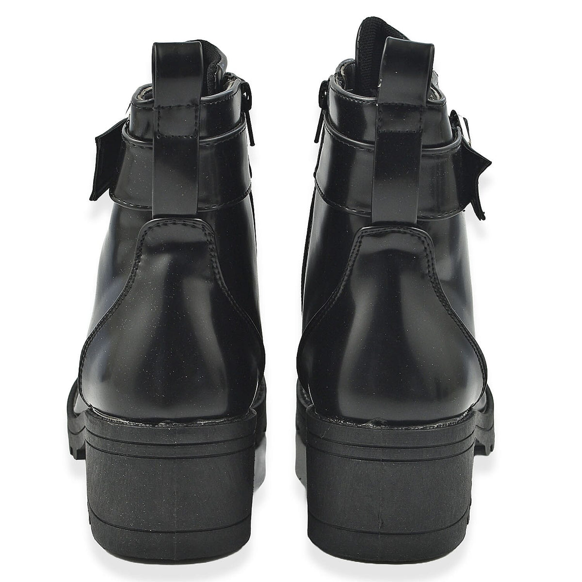 Manchester Closeouts Buckle Seam Zip Boots - Black 9030748 5