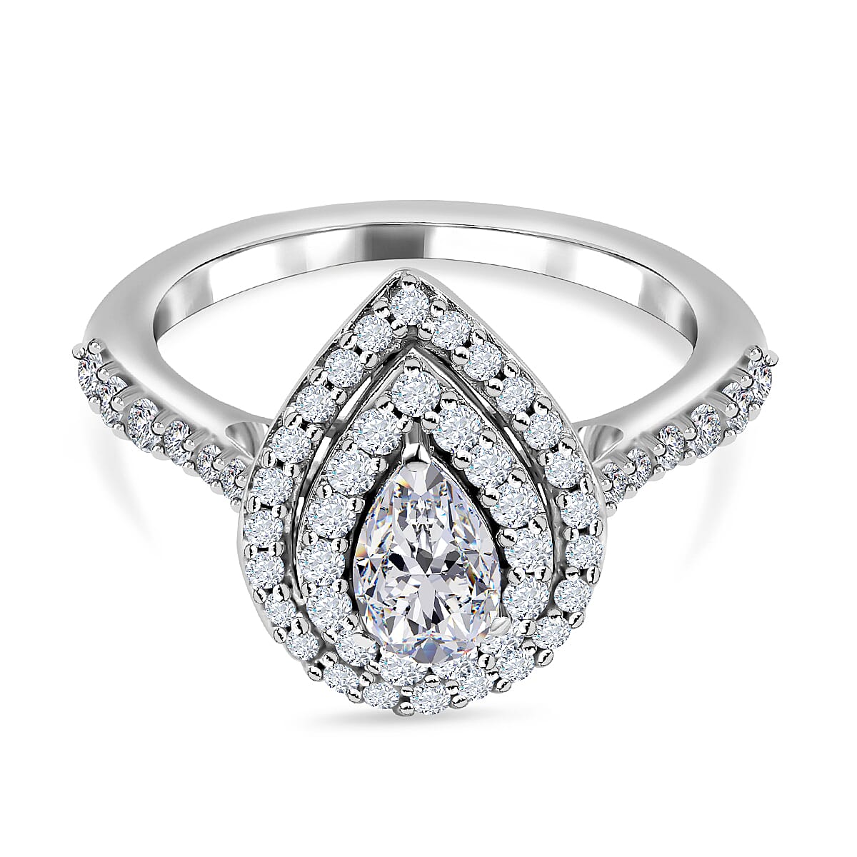 Manhattan Close Out Deal - 14K White Gold Diamond (SI-I1-G-H) Ring 0.75 Ct 7563932 0