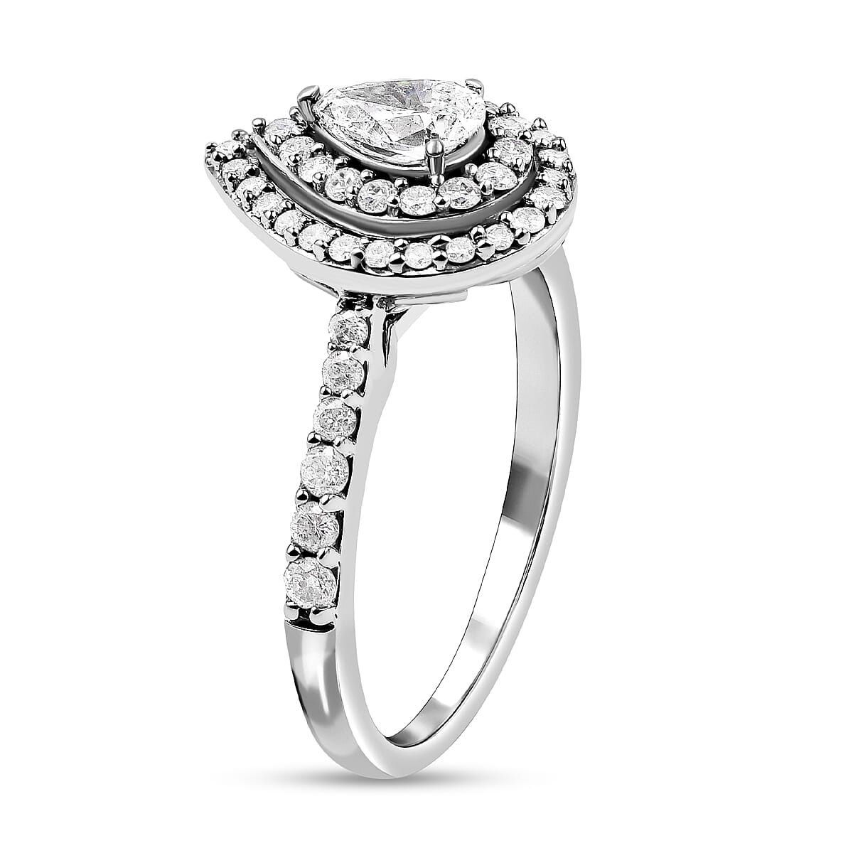 Manhattan Close Out Deal - 14K White Gold Diamond (SI-I1-G-H) Ring 0.75 Ct 7563932 2