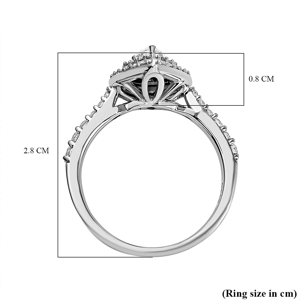 Manhattan Close Out Deal - 14K White Gold Diamond (SI-I1-G-H) Ring 0.75 Ct 7563932 4