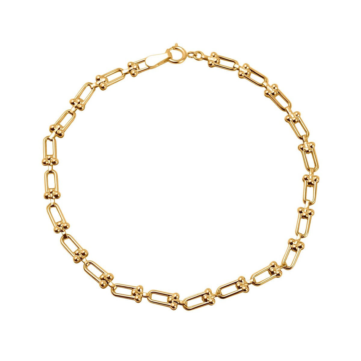 Manhatten Designer Close Out - 9K Yellow Gold Industrial Link Bracelet (Size - 7.5) 7732343 0