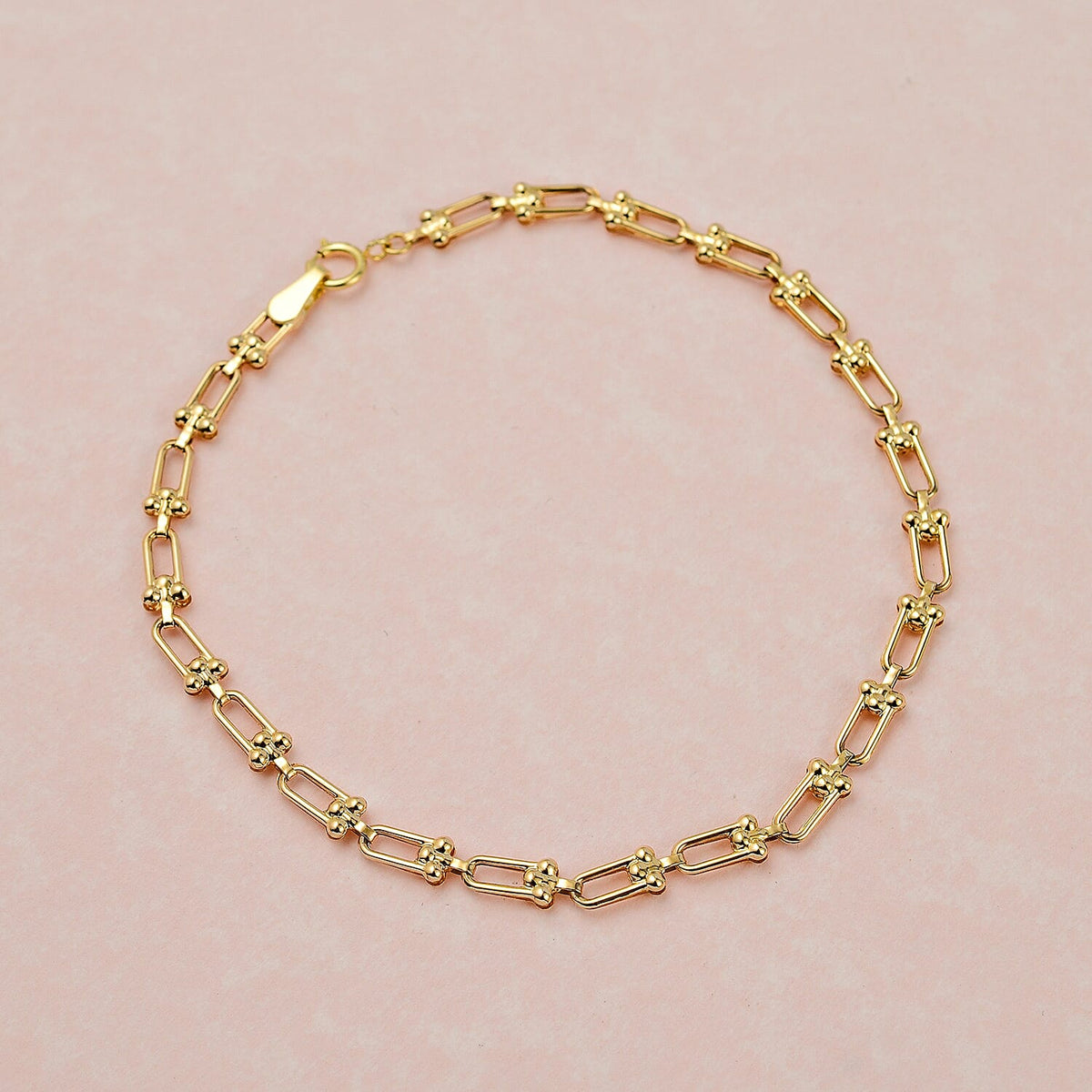 Manhatten Designer Close Out - 9K Yellow Gold Industrial Link Bracelet (Size - 7.5) 7732343 1