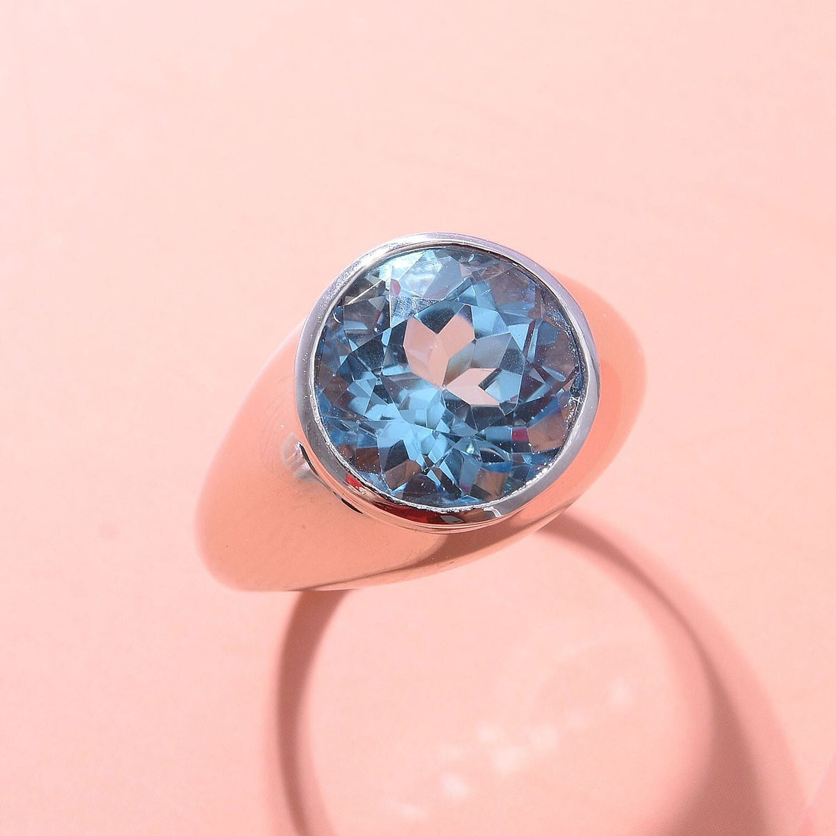 Marambaia Topaz Solitaire Ring in Rhodium Overlay Sterling Silver 6.20 Ct 7271932 3
