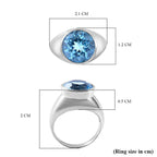 Marambaia Topaz Solitaire Ring in Rhodium Overlay Sterling Silver 6.20 Ct
