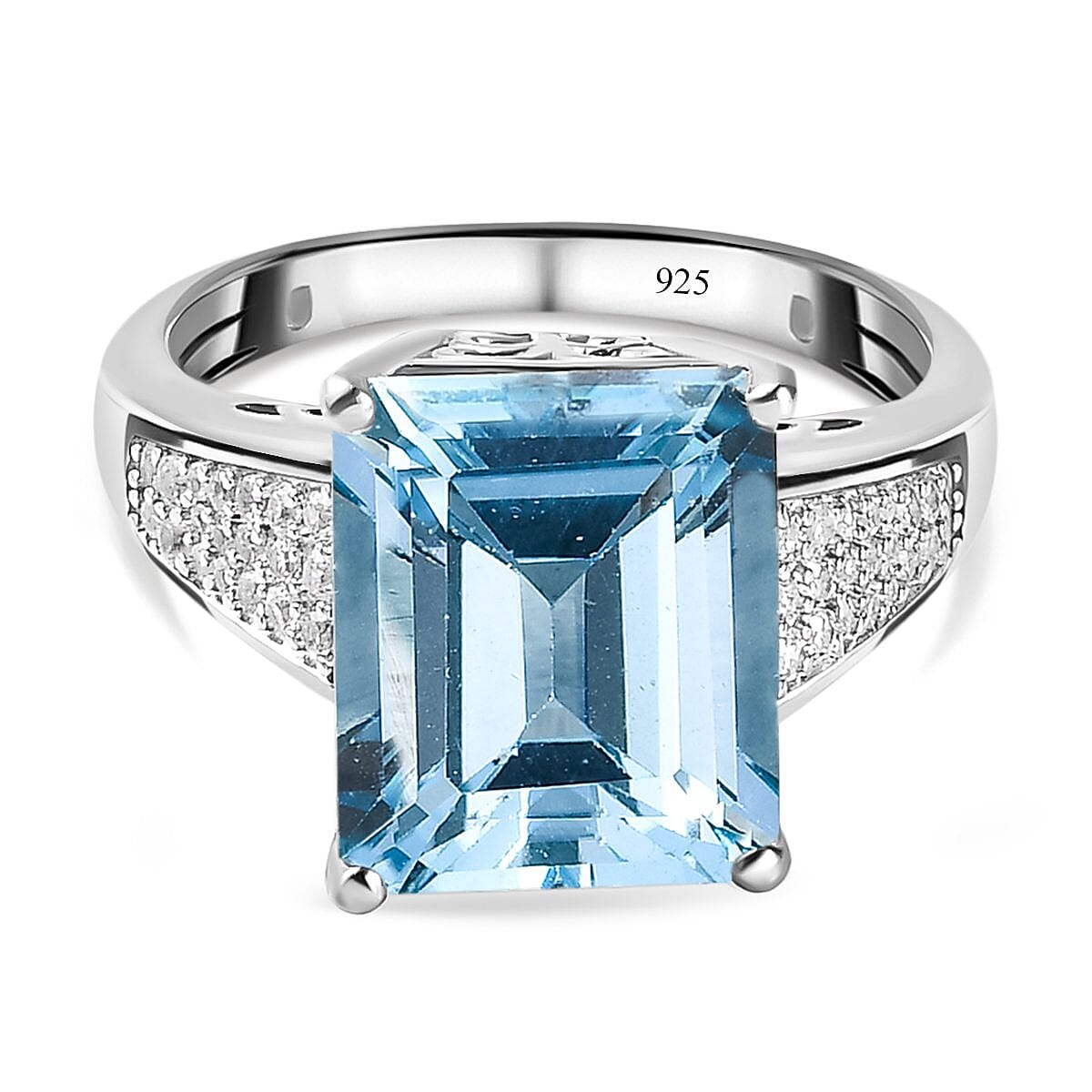 Marambaia Topaz and Natural Zircon Ring in Platinum Overlay Sterling Silver 7.93 Ct. 7199166 0