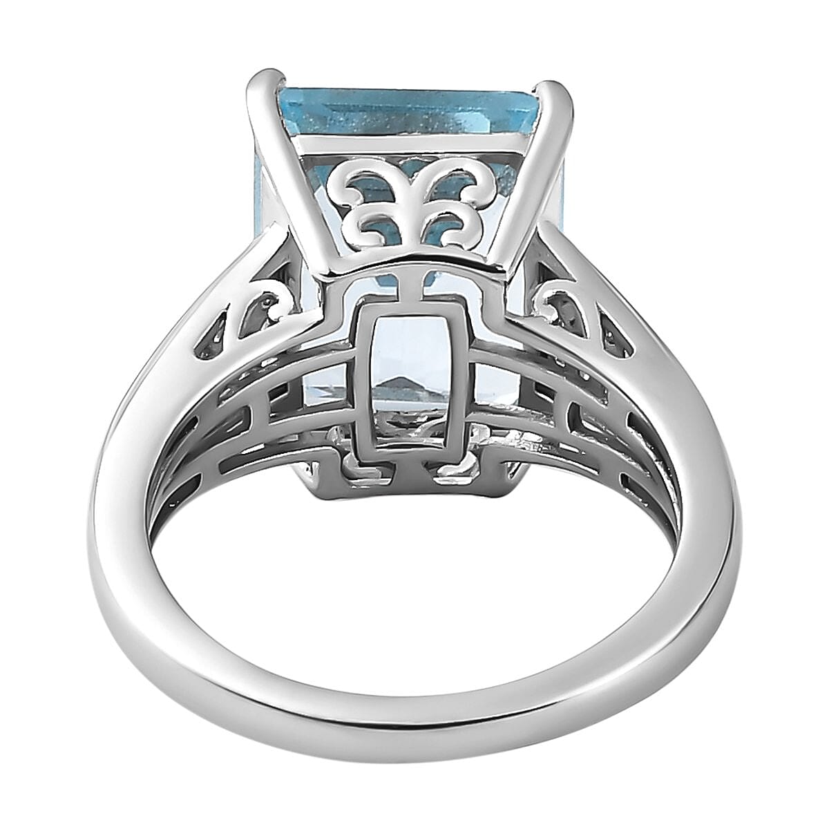 Marambaia Topaz and Natural Zircon Ring in Platinum Overlay Sterling Silver 7.93 Ct. 7199166 5