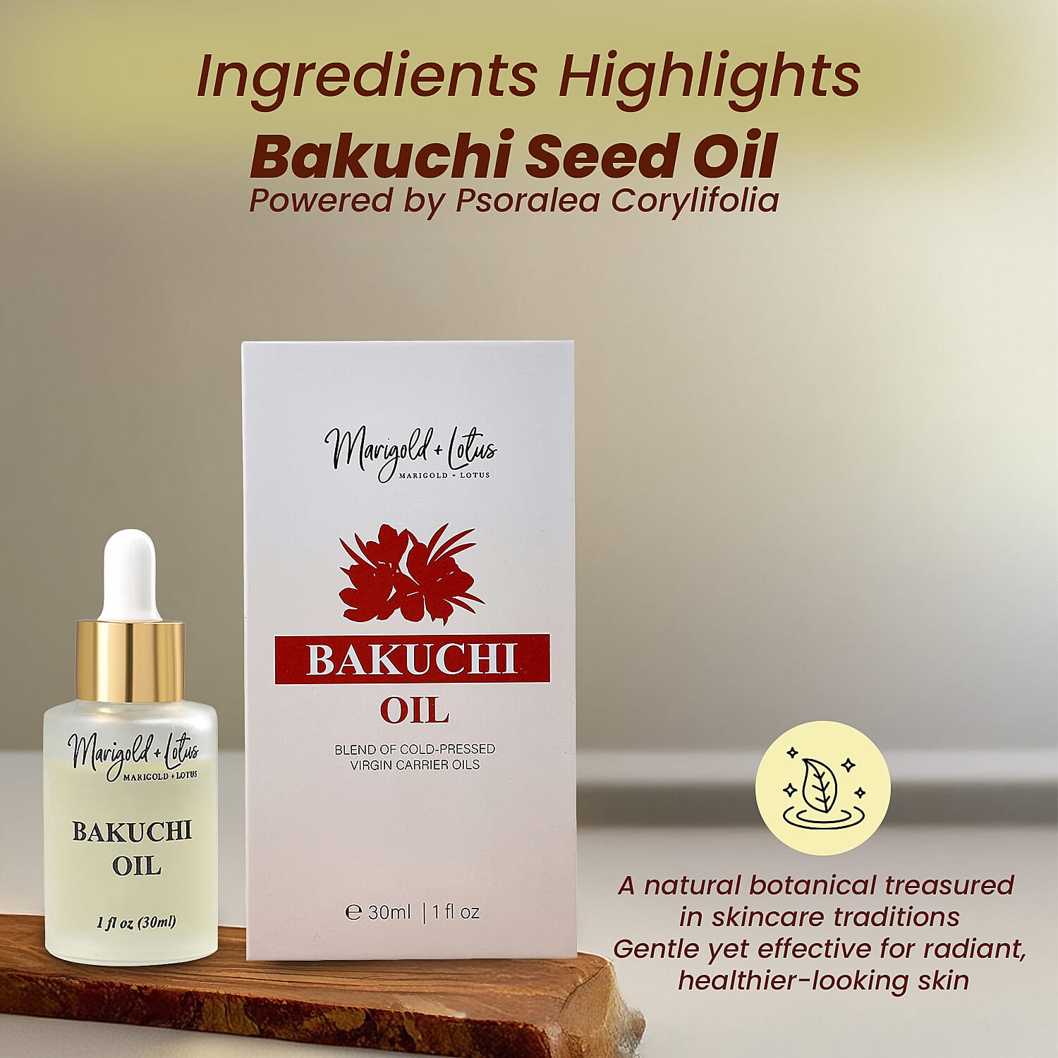 Marigold and Lotus Glow Bakuchi Oil - 30ml 8071853 2