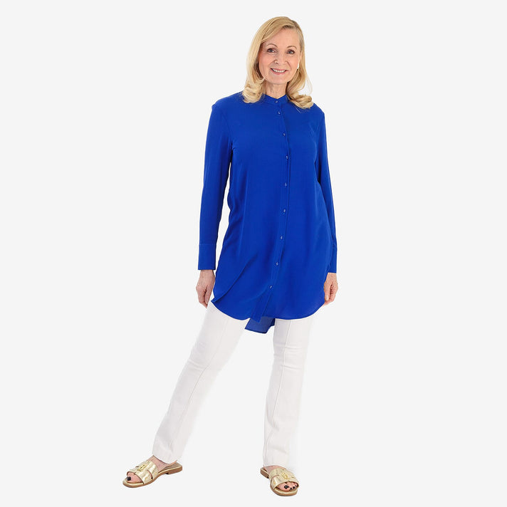 Marina Kaneva Button Down Shirt (Size 10) - Royal Blue 8547000 1