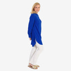 Marina Kaneva Button Down Shirt (Size 10) - Royal Blue