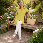 Marina Kaneva Button Down Shirt (Size 14) - Lime