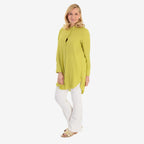 Marina Kaneva Button Down Shirt (Size 14) - Lime