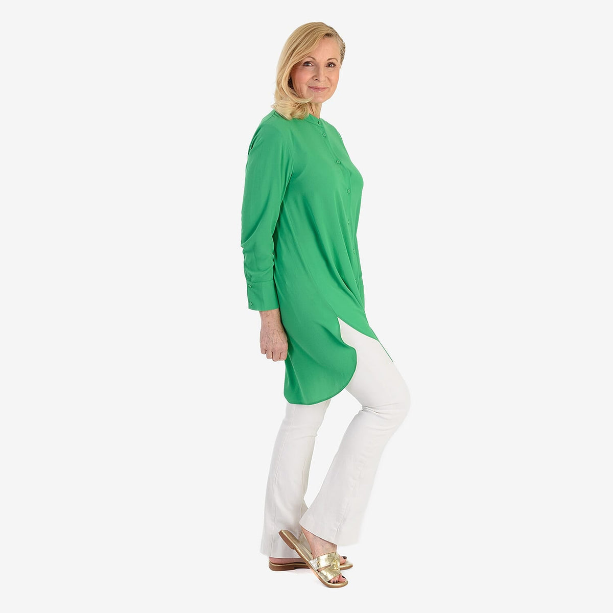 Marina Kaneva Button Down Shirt (Size 18) - Green V32521131 3
