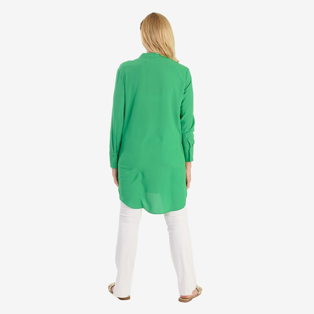 Marina Kaneva Button Down Shirt (Size 18) - Green