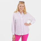 Marina Kaneva Button Down Shirt (Size 18) - White