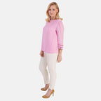 Marina Kaneva Elegant Flared Sleeve Hem Blouse (Size - 14) - Pink