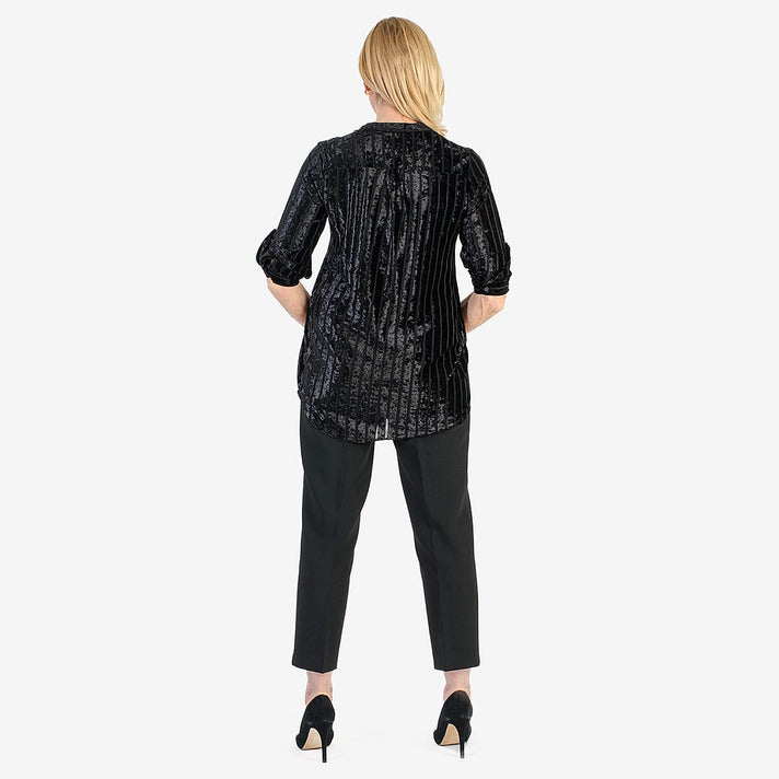Marina Kaneva Festive Velvet Top (Size 12) - Black 8331025 2