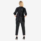 Marina Kaneva Festive Velvet Top (Size 8) - Black