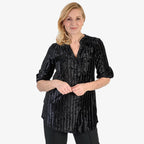 Marina Kaneva Festive Velvet Top (Size 8) - Black