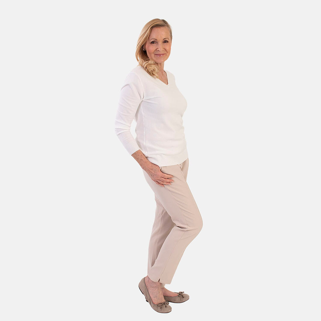 Marina Kaneva Tailored Trousers (Size 8) - Cream